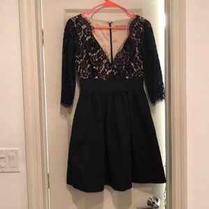 Eliza J black lace top dress.